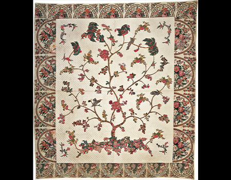 Exhibition view of An Ecology of Quilts: The Natural History of American Textiles