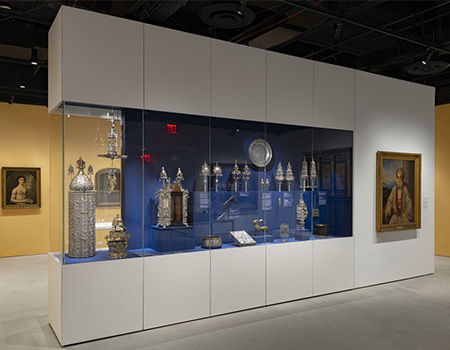 Installation view of "Identity, Culture, and Community: Stories from the Collection of the Jewish Museum" at the Jewish Museum. Photo by Kris Graves.