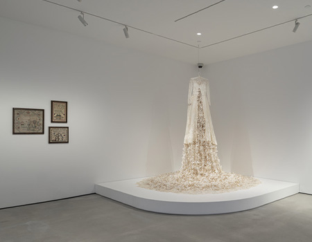 Installation view of "Identity, Culture, and Community: Stories from the Collection of the Jewish Museum" at the Jewish Museum. Photo by Kris Graves.